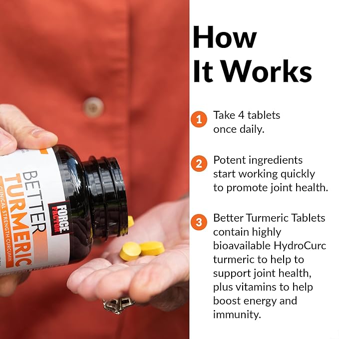 FORCE FACTOR Better Turmeric 3-Pack Joint 360 Tablets,