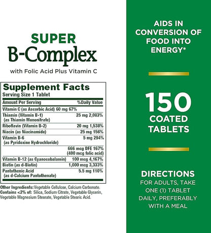 Nature's Bounty Super B Complex 150 Tablets 2
