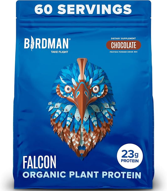 BIRDMAN Falcon Vegan Protein Powder Organic, 60 Servings 3.9lb