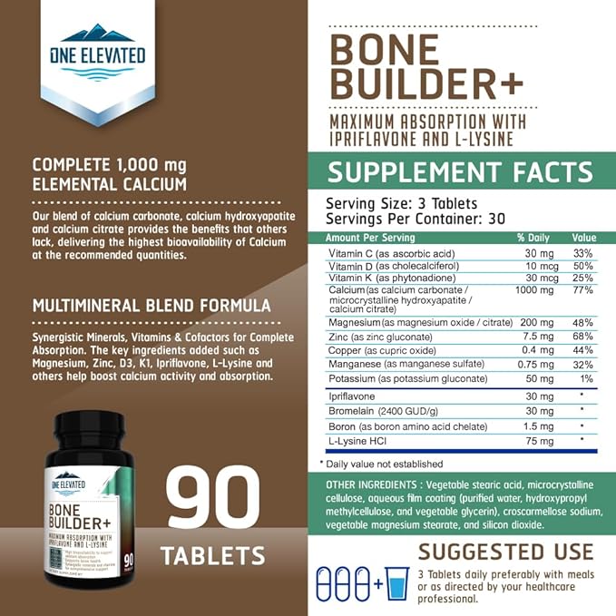 Comprehensive Bone Builder Calcium Supplement. Formulated D3. Works