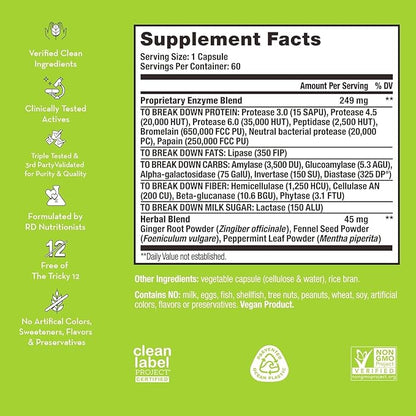 HUM Flatter Me Supplement for Daily Bloating 18 Full (90-Day Supply)