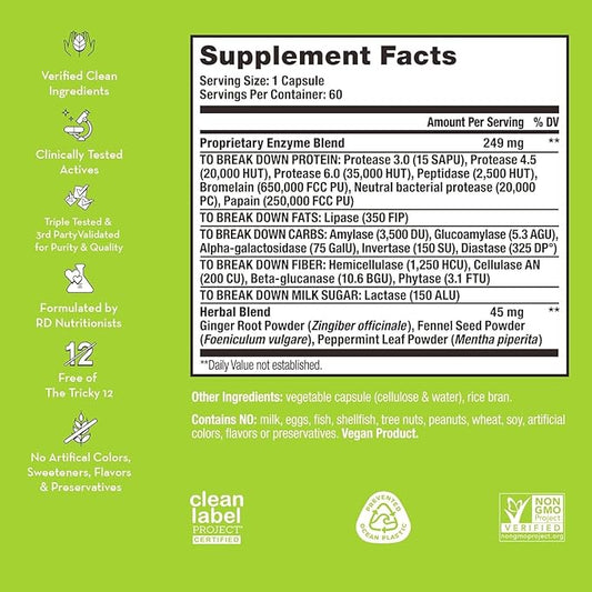 HUM Flatter Me Supplement for Daily Bloating 18 Full (90-Day Supply)