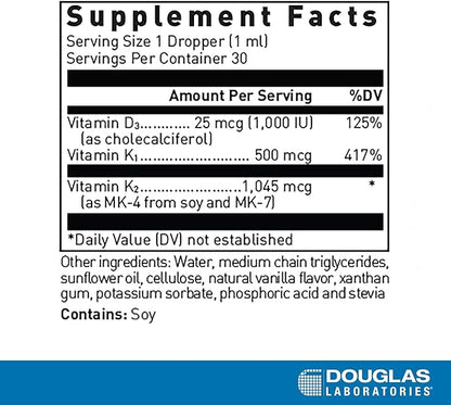 Douglas Laboratories - Liquid D & K-1, K-2 K-2 and D3 to 1 fl.
