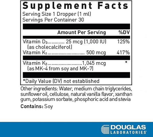 Douglas Laboratories - Liquid D & K-1, K-2 K-2 and D3 to 1 fl.
