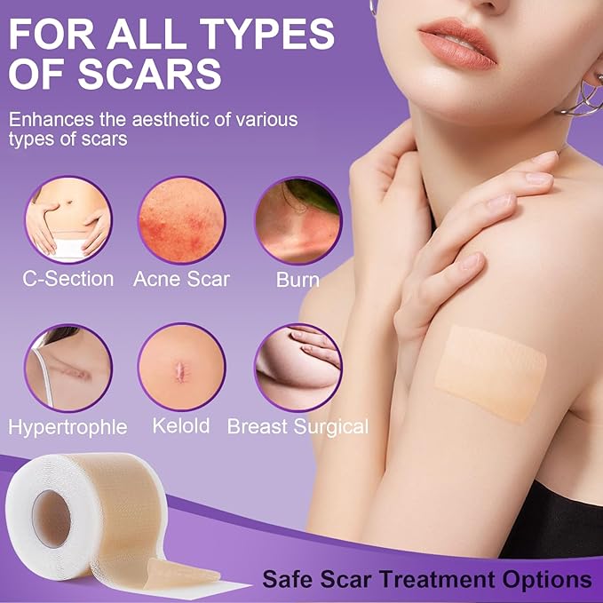 Silicone Scar Sheets, Medical Grade Silicone (1.6" x 120"), Professional