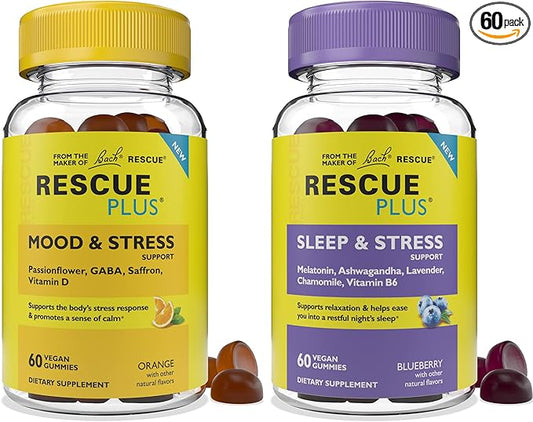 Bach RESCUE Plus Gummy Day & 2 x 60 count