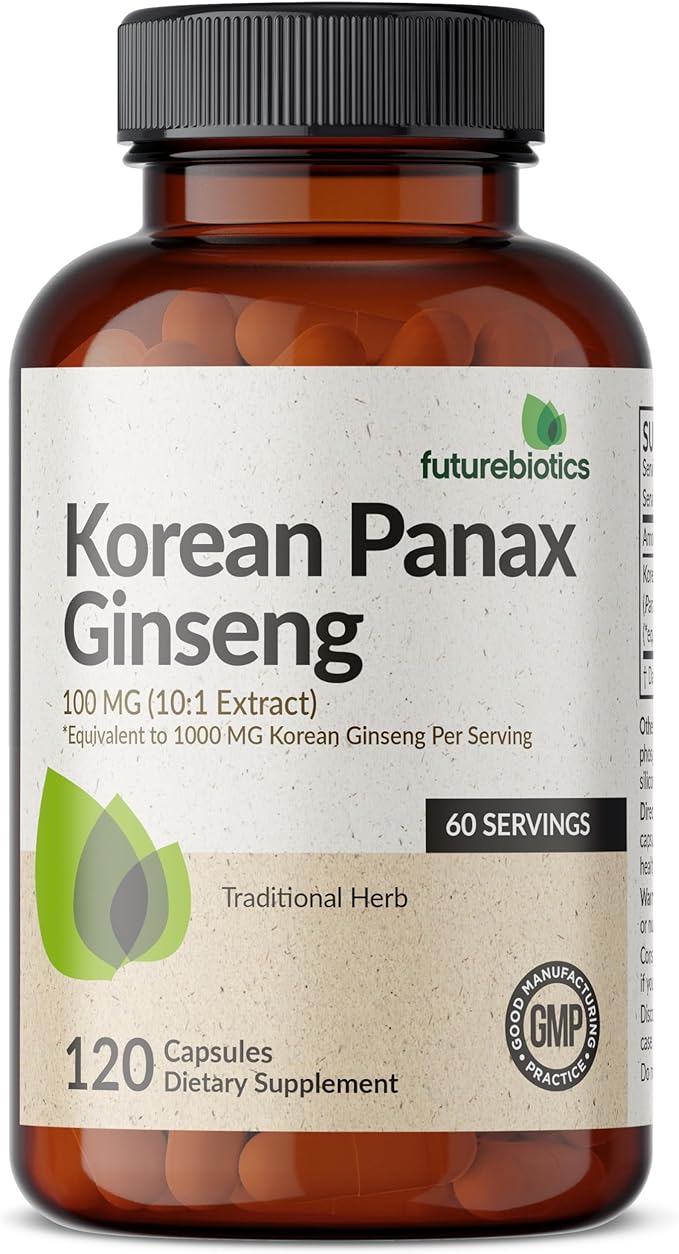 Futurebiotics Korean Panax Ginseng 1000 MG 120 Capsules