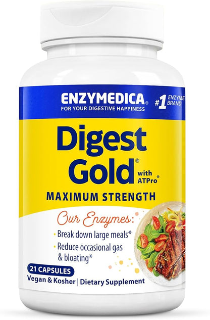 Enzymedica Digest Gold + ATPro, Maximum 14 Key 21 Capsules