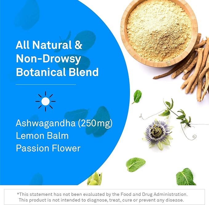 NeuroScience Alpha GABA Supplement - Non-Drowsy Calm Aid with Vitamin B6, Lemon Balm, Sensoril Ashwagandha & L Theanine Supplement - Help Soothe Anxiousness, Day or Night (90 Capsules)