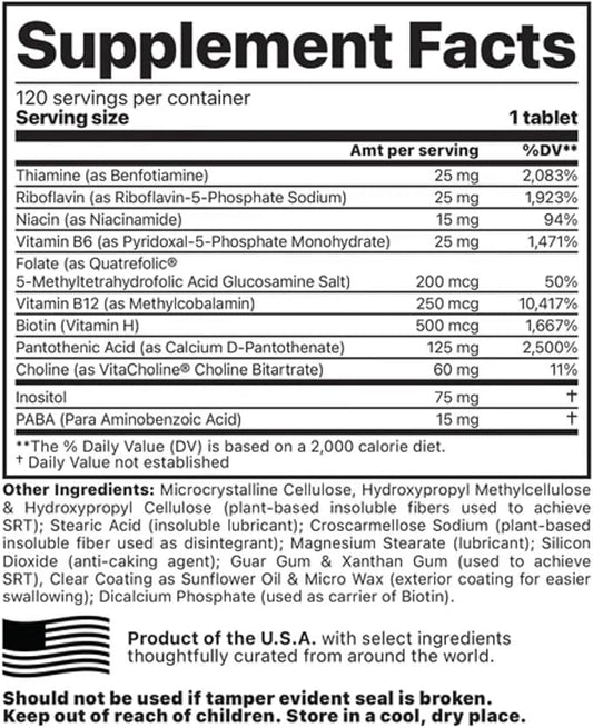 Jigsaw Health Activated B Complex w/SRT, 120 Tablets