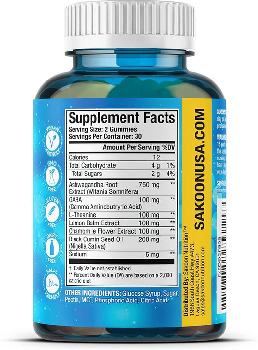 6-in-1 Stress Relief Gummies 60ct 60 gummies