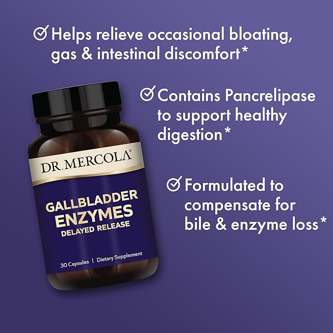 Dr. Mercola Gallbladder Enzymes, 30 Servings (30 Capsules),