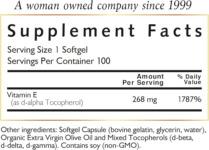 Coco March Natural Vitamin E 400 3 Month 100 Softgels
