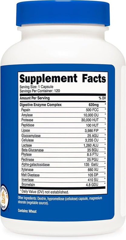 Nutricost Digestive Enzymes 620mg, 120 Capsules