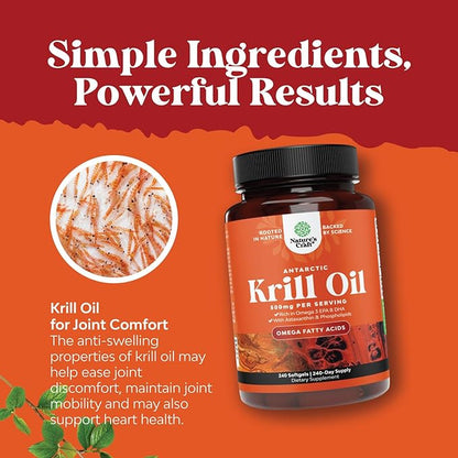 Antarctic Krill Oil 500mg Softgels 3 Krill 3rd Party 2 Packs