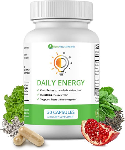 Vitamin B Complex Energy Supplements - Daily TMG Supplements with B Complex Multivitamin for Energy Memory Booster and Mood Support Herbal Vitamins - B Complex Vitamins for Women (6 Month Supply)