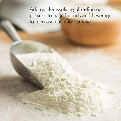 NuNaturals Oat Fiber Powder, All Natural 1 lb