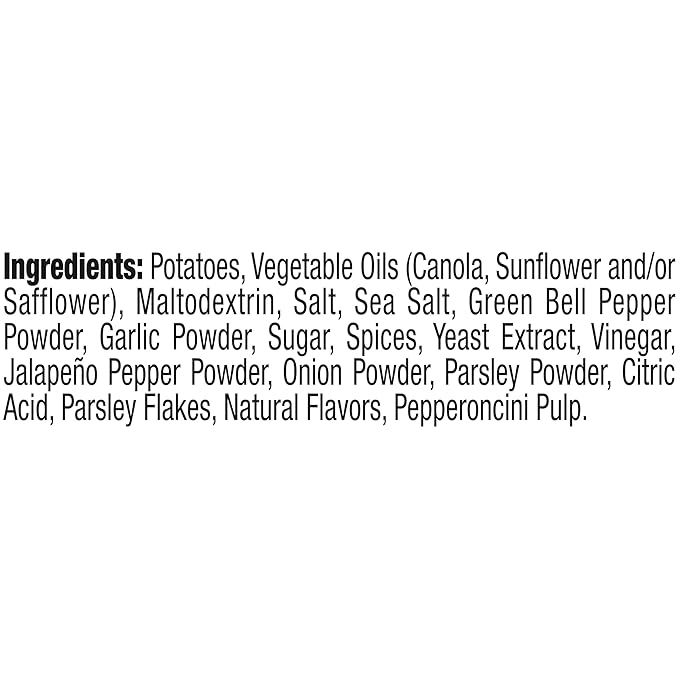 Kettle Brand Potato Chips, Pepperoncini Kettle Chips, 7.5 Oz (Pack of 12)