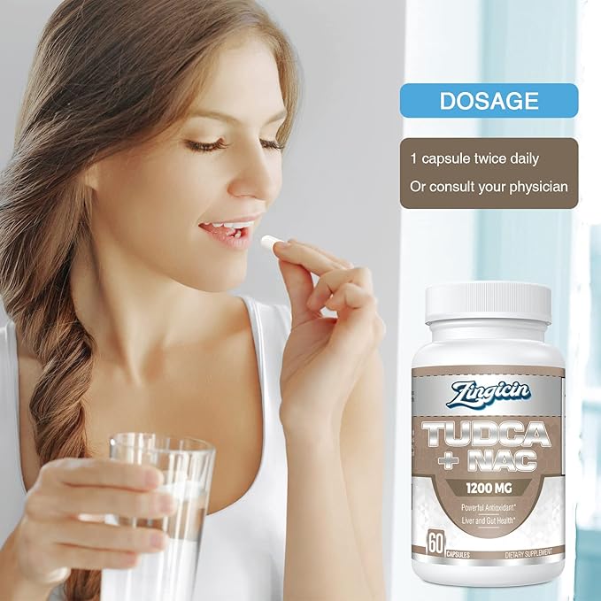 TUDCA with NAC Supplement 1200mg 600 Capsules,Powerful