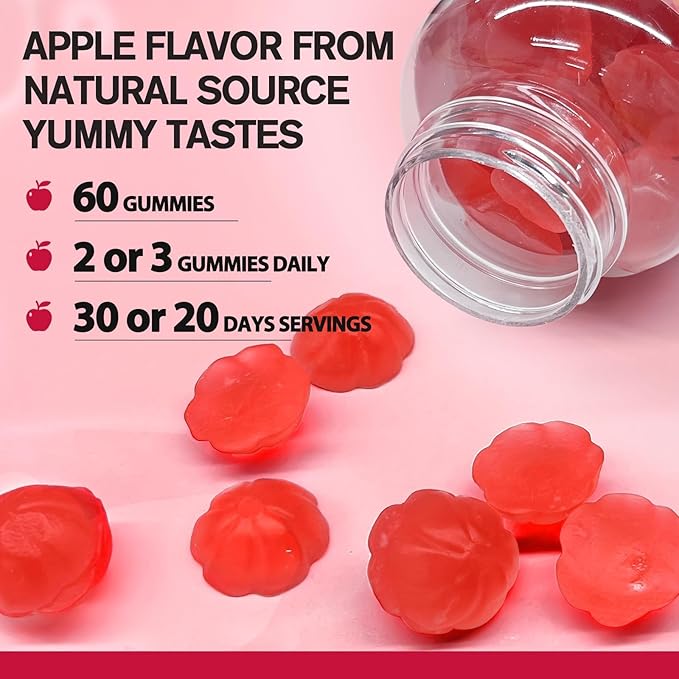 9-in-1 Probiotic Fiber Gummies for Adults & Teens 16G Fiber per Serving, Psyllium Fiber Supplement with 5 Billion CFU Bacillus Coagulans, Inulin, ACV for Digestive, Gut & Immune Wellness - 2 Bottles