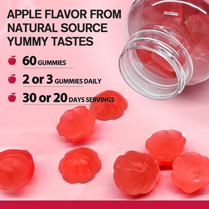 9-in-1 Probiotic Fiber Gummies for Adults & Teens 16G Fiber per Serving, Psyllium Fiber Supplement with 5 Billion CFU Bacillus Coagulans, Inulin, ACV for Digestive, Gut & Immune Wellness - 2 Bottles