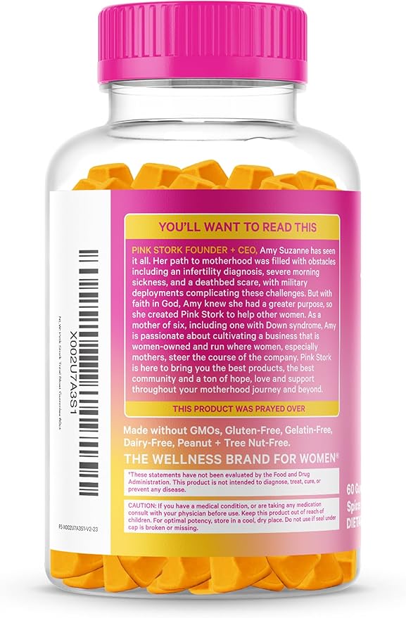 Pink Stork Bloat Gummies 60 Spiced