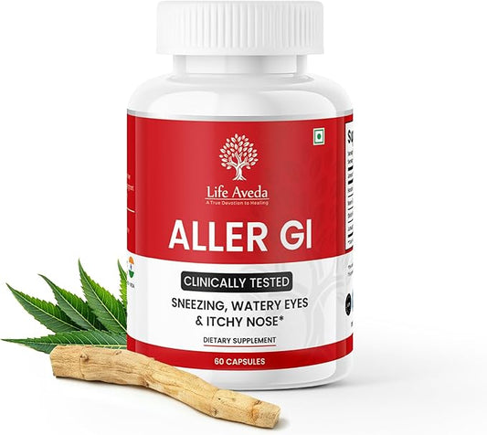 Aller-GI, Natural Ayurvedic Medicine for Runny 60 Vegetarian (2 Month 500mg per
