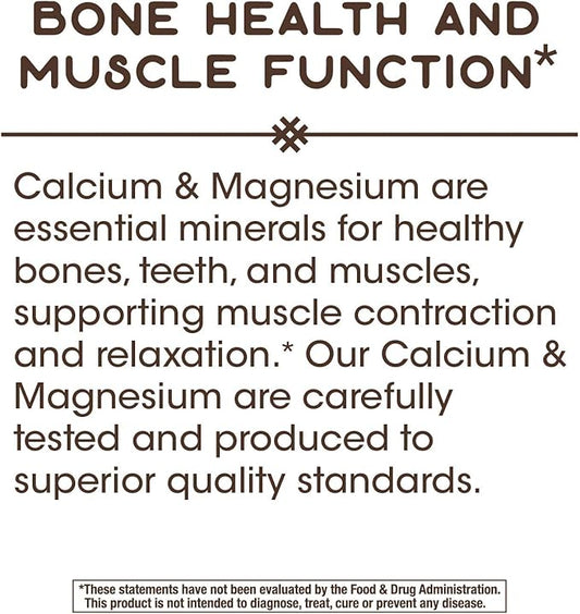 Nature's Way Calcium & Magnesium Mineral 750 mg 100 Capsules