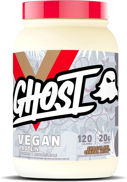 GHOST Vegan Protein Powder, Chocolate Cereal Milk 2lb, 20g 20g of