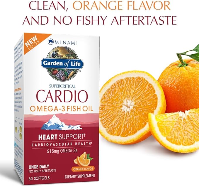 Garden of Life Fish Oil Omega 3 Omega-3 Fish 915mg Omega 3 Fatty 60 Softgels