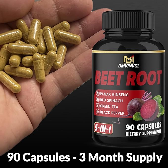 BMVINVOL Beet Root Capsules 90 Count 3 Month