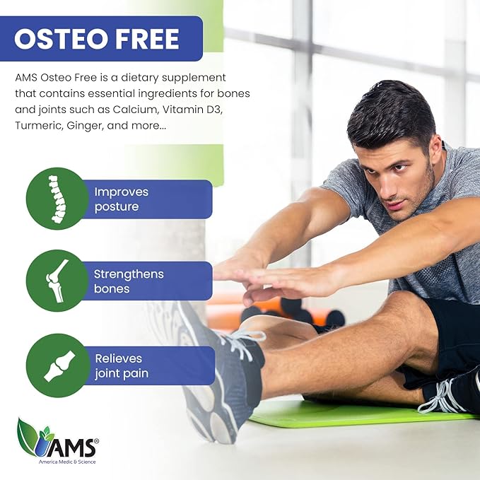 America Medic & Science Osteo Free (72 caplets) D3, &
