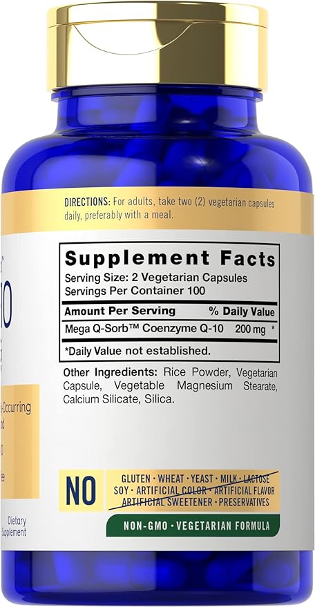 Carlyle CoQ10 200mg 200 Capsules Q-10 |
