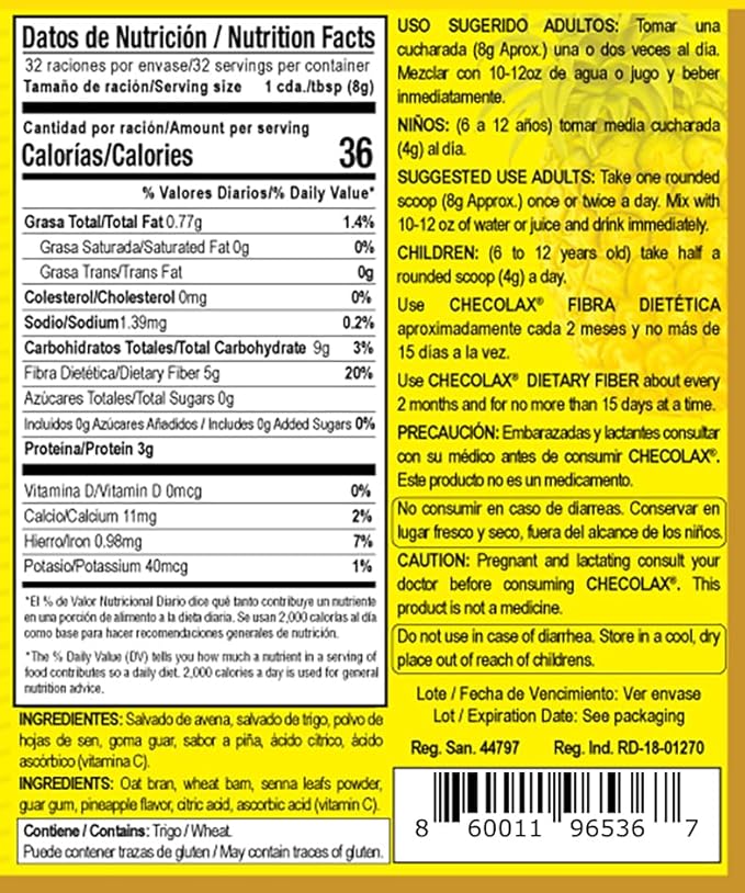Our Dietary Fiber Alleviates Constipation Naturally, (10.5 oz)
