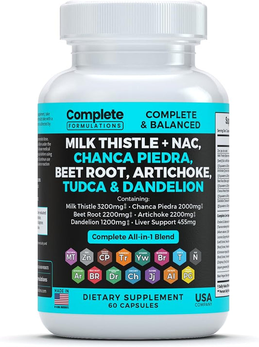 Milk Thistle + NAC Supplement 60 Capsules
