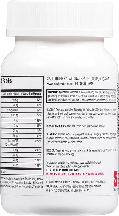 Leader Prenatal Vitamins Caplets 100 CT (Pack of 2)