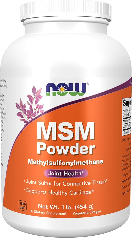 NOW Supplements, MSM (Methylsulfonylmethane) Powder, Supports 1-Pound