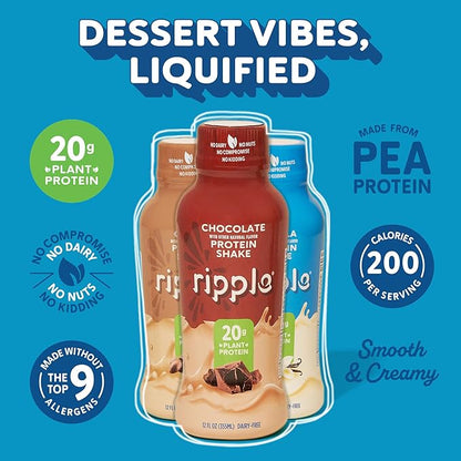 Ripple 12 oz Protein Shakes (12 12), Variety