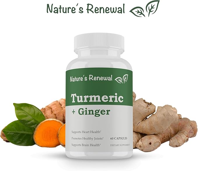 Nature's Renewal Turmeric + Ginger 95% Standardized 60 Capsules