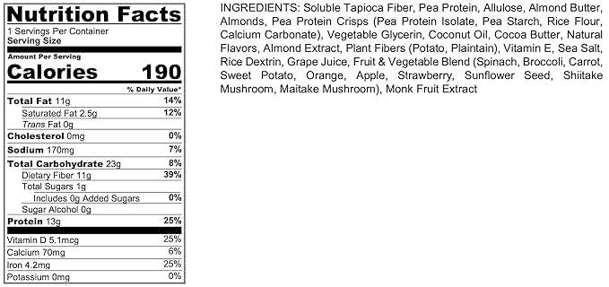 VITAMINBAR Nutrition Bar 12G Protein (12 Bars)