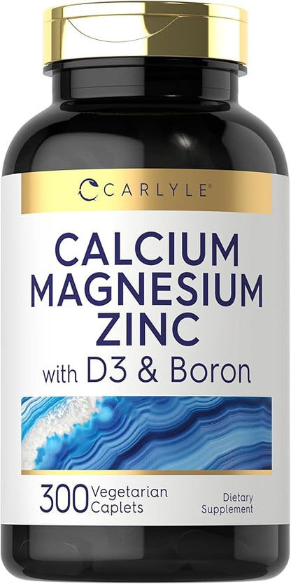 Carlyle Calcium Magnesium Zinc with Vitamin D3 and 300 Caplets