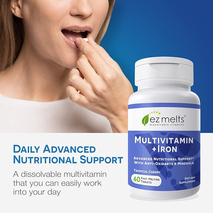 EZ Melts Dissolvable Multivitamin with Iron 1-Month Supply