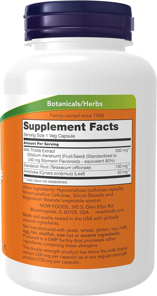 NOW Supplements, Silymarin Milk Thistle Extract 300 mg 200 Veg