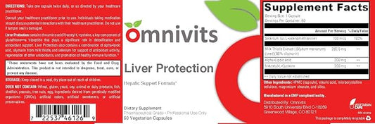 Liver Protection | N-Acetyl-Cysteine (NAC), Alpha-Lipoic 60 Vegetarian