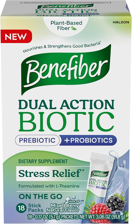 Benefiber Dual Action Biotic Plus Stress 18 Count