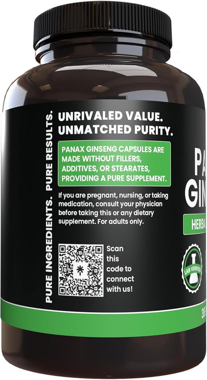PURE ORIGINAL INGREDIENTS Panax Ginseng (365