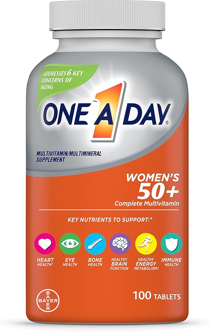 One A Day Women’s 50+ Multivitamins, 100 count