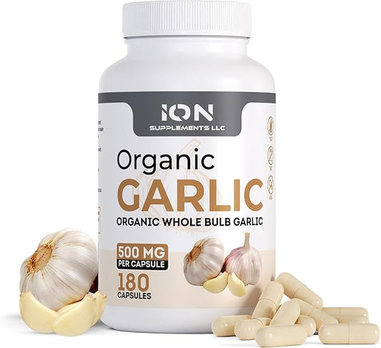 Ion Supplements | Herbal Organic Whole 500 mg 180 Caps 100% Natural