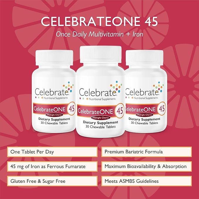 Celebrate Vitamins CelebrateONE 45 Chewables, 45mg Iron (90 Tablets)