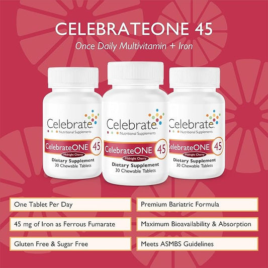 Celebrate Vitamins CelebrateONE 45 Chewables, 45mg Iron (90 Tablets)
